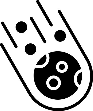 Asteroid Glyph Icon Designのイラスト素材