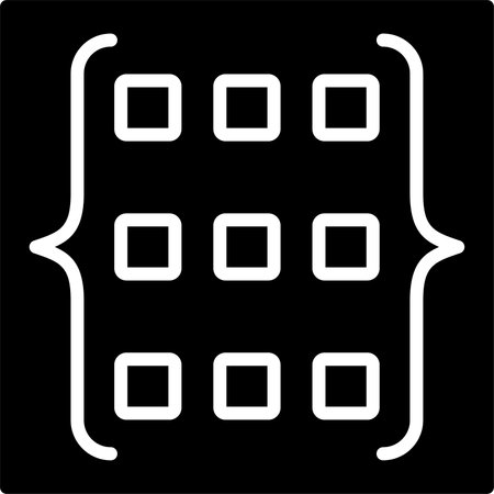 Matrix Glyph Icon Designのイラスト素材