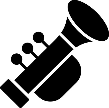 Trumpet Glyph Icon Designのイラスト素材