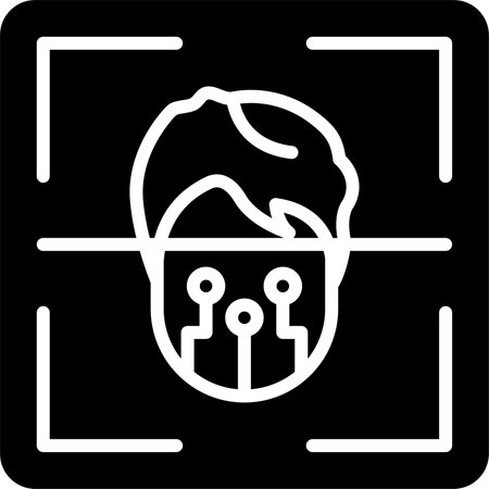 Face Scanner Glyph Icon Designのイラスト素材
