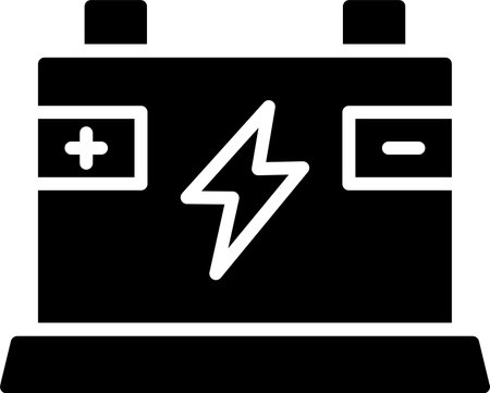 Accumulator Glyph Icon Designのイラスト素材