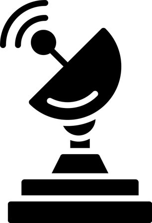 Satellite Dish Glyph Icon Designのイラスト素材