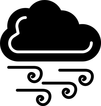 Windy Glyph Icon Designのイラスト素材
