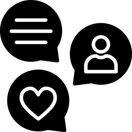 Social Engagement Glyph Icon Designのイラスト素材