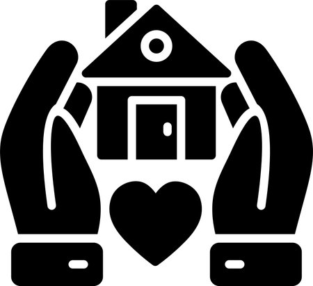 Shelter Glyph Icon Designのイラスト素材