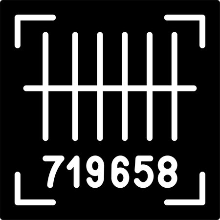 Bar Code Glyph Icon Designのイラスト素材
