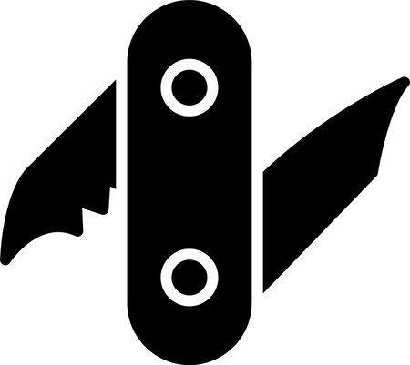 Swiss Army Knife Glyph Icon Designのイラスト素材