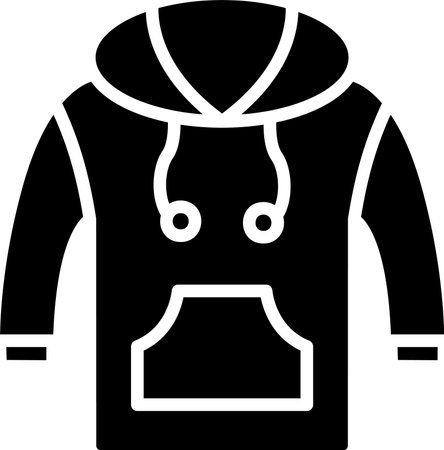 Sweatshirt Glyph Icon Designのイラスト素材