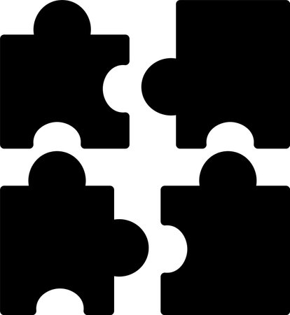 Puzzle Glyph Icon Designのイラスト素材