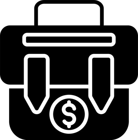 Briefcase Glyph Icon Designのイラスト素材