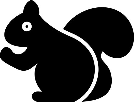 Squirrel Glyph Icon Designのイラスト素材