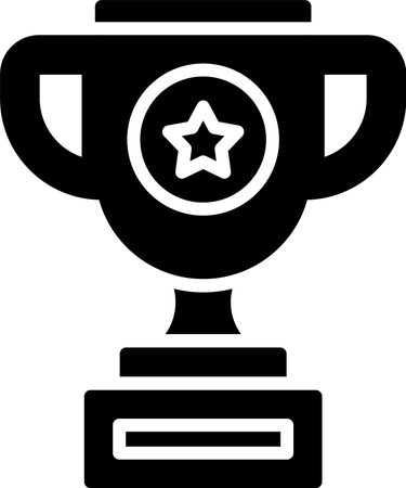 Trophy  Glyph Icon Designのイラスト素材