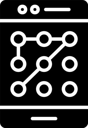 Password Glyph Icon Designのイラスト素材