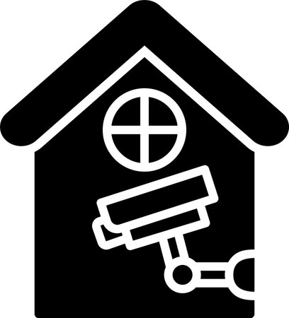 Security Camera Glyph Icon Designのイラスト素材
