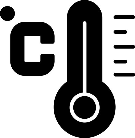 Celsius Glyph Icon Designのイラスト素材