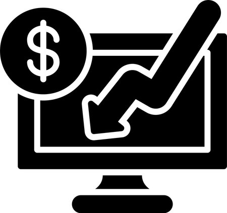 Monitor3 Glyph Icon Designのイラスト素材