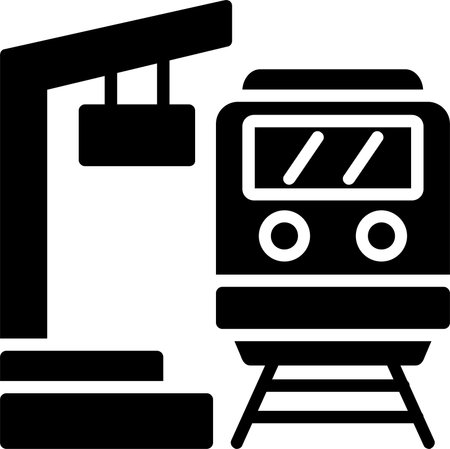 Platform Glyph Icon Designのイラスト素材