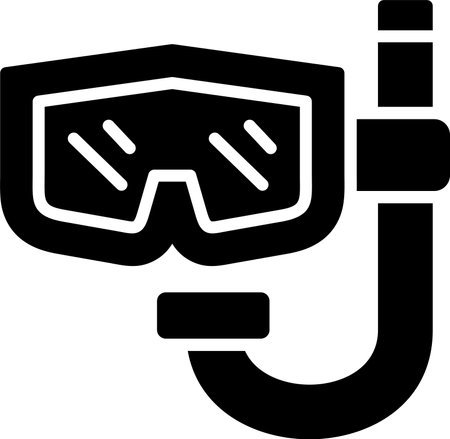 Snorkeling Glyph Icon Designのイラスト素材