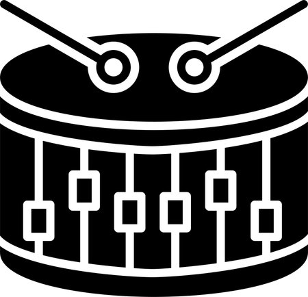 Drum Glyph Icon Designのイラスト素材