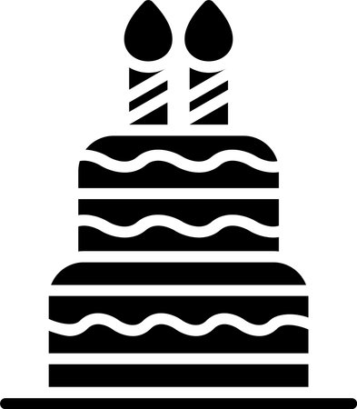 Cake Glyph Icon Designのイラスト素材
