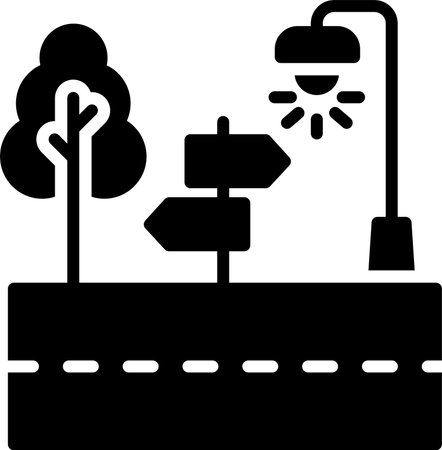 Street Glyph Icon Designのイラスト素材