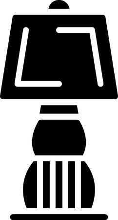 Lamp Glyph Icon Designのイラスト素材