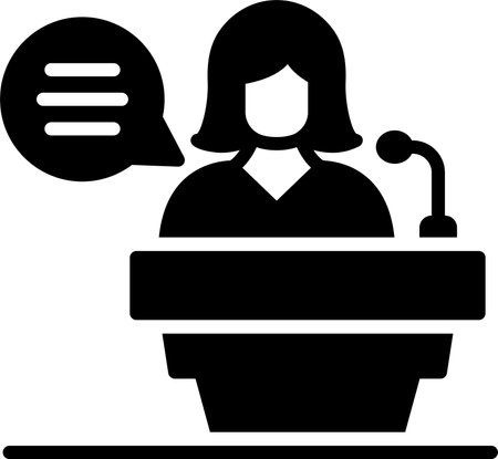 Speech Glyph Icon Designのイラスト素材