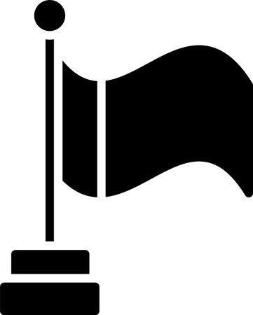 Flag Glyph Icon Designのイラスト素材