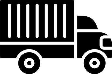 Cargo Truck Glyph Icon Designのイラスト素材