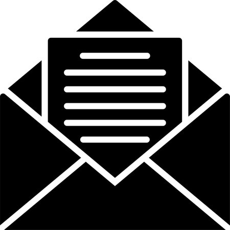 Envelope Glyph Icon Designのイラスト素材