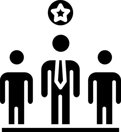 Leader Glyph Icon Designのイラスト素材