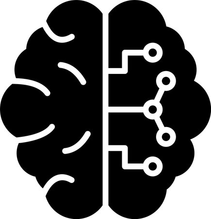 Brain Glyph Icon Designのイラスト素材