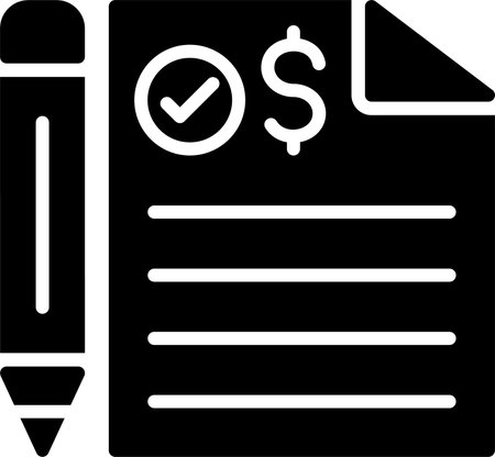 Aggrement Glyph Icon Designのイラスト素材
