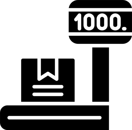 Parcel Weight Glyph Icon Designのイラスト素材