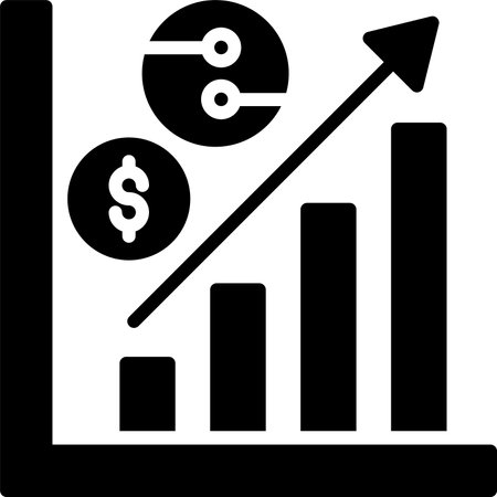 Growth Glyph Icon Designのイラスト素材