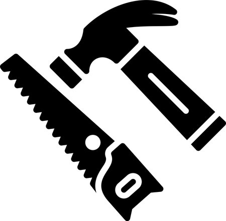 Carpentry Glyph Icon Designのイラスト素材