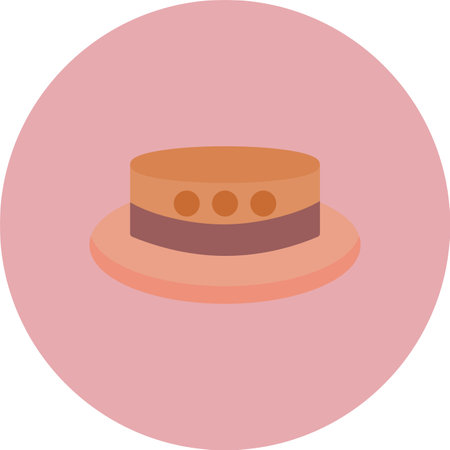 Hat Flat Circle Icon
