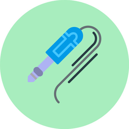 Soldering Iron Flat Circle Iconのイラスト素材