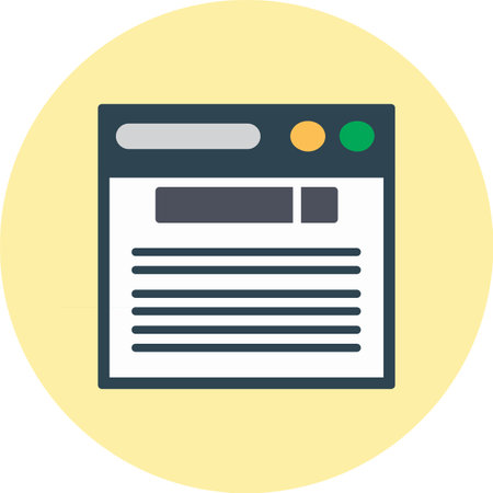 Browser Flat Circle Iconのイラスト素材