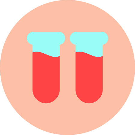 Test Tube Flat Circle Iconのイラスト素材