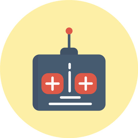Remote Control Flat Circle Icon