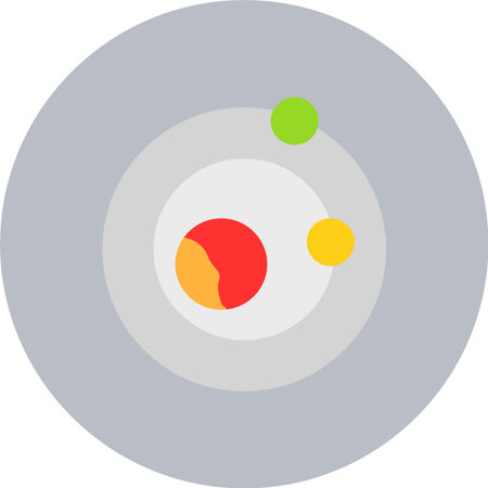 Orbit Flat Circle Icon