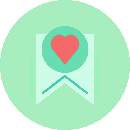 Favourite Flat Circle Iconのイラスト素材