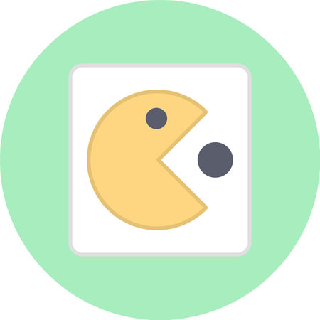 Retro Game Flat Circle Iconのイラスト素材