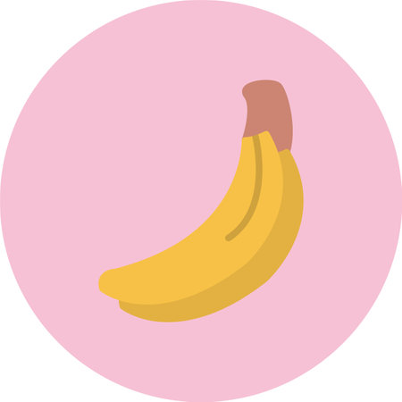 Banana Flat Circle Iconのイラスト素材