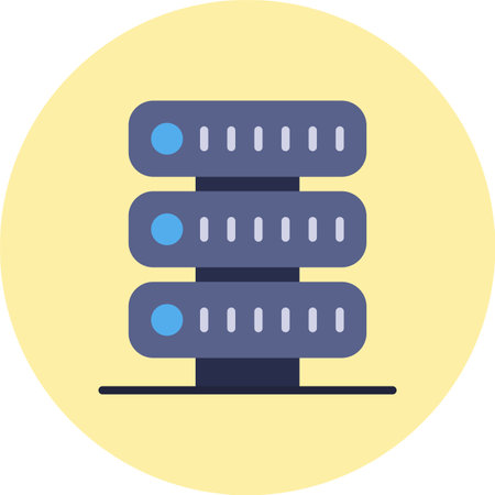 Server Flat Circle Iconのイラスト素材