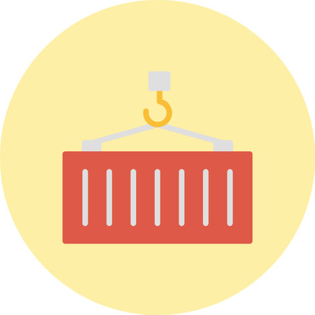 Container Flat Circle Iconのイラスト素材