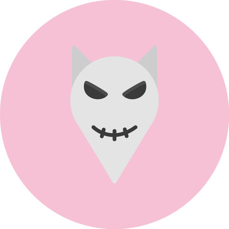 Ghost Flat Circle Iconのイラスト素材