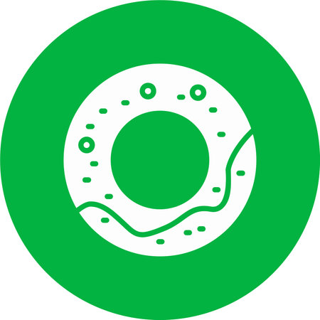 Donut Glyph Circle Iconのイラスト素材