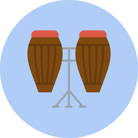 Conga Flat Circle Iconのイラスト素材
